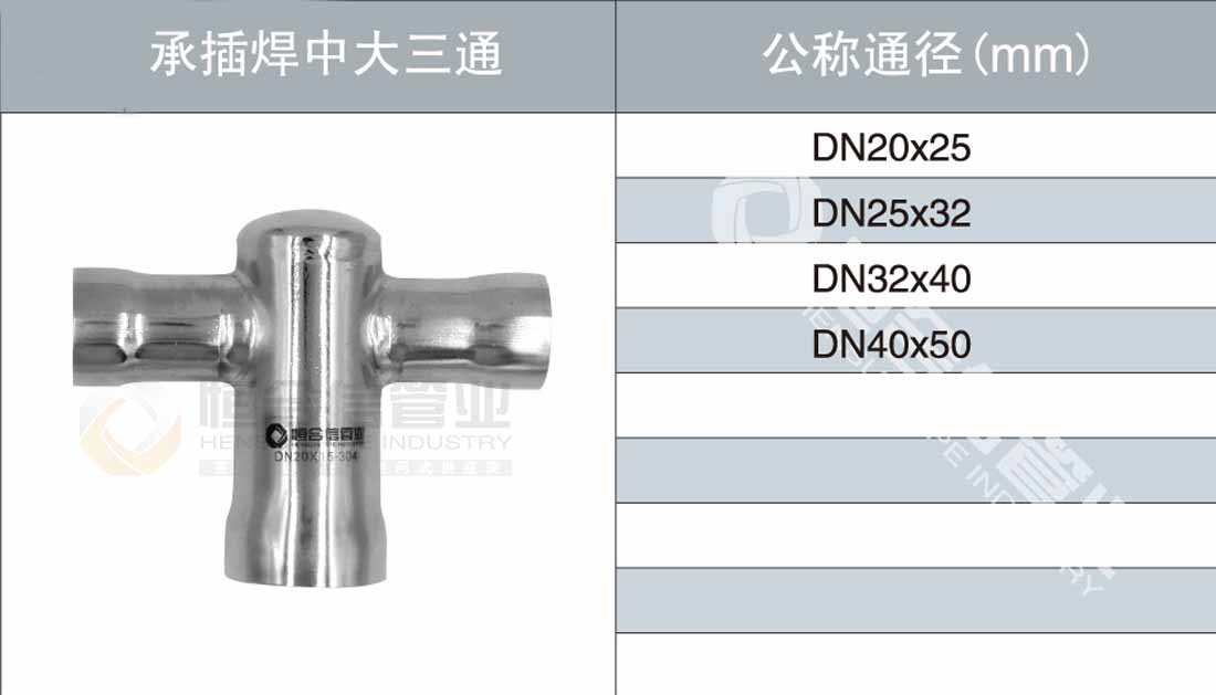 承插焊（hàn）中大三通參數1